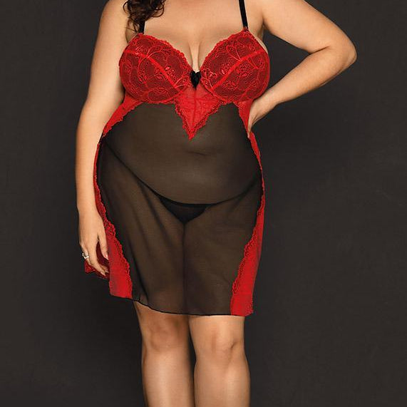 Romantic Plus Size Lingerie Dress - Sexdoll.Sex