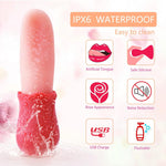 Rose Tongue Vibrator - 10 Modes Clitoral G Spot Stimulator for Women - Sexdoll.Sex