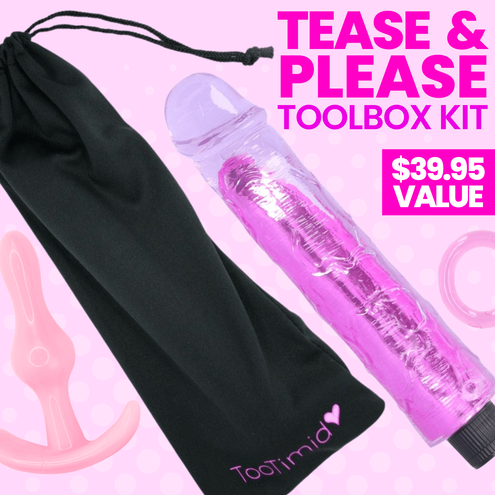 Tease & Please Toolbox Kit | 4 Toy Pleasure Bundle - Sexdoll.Sex