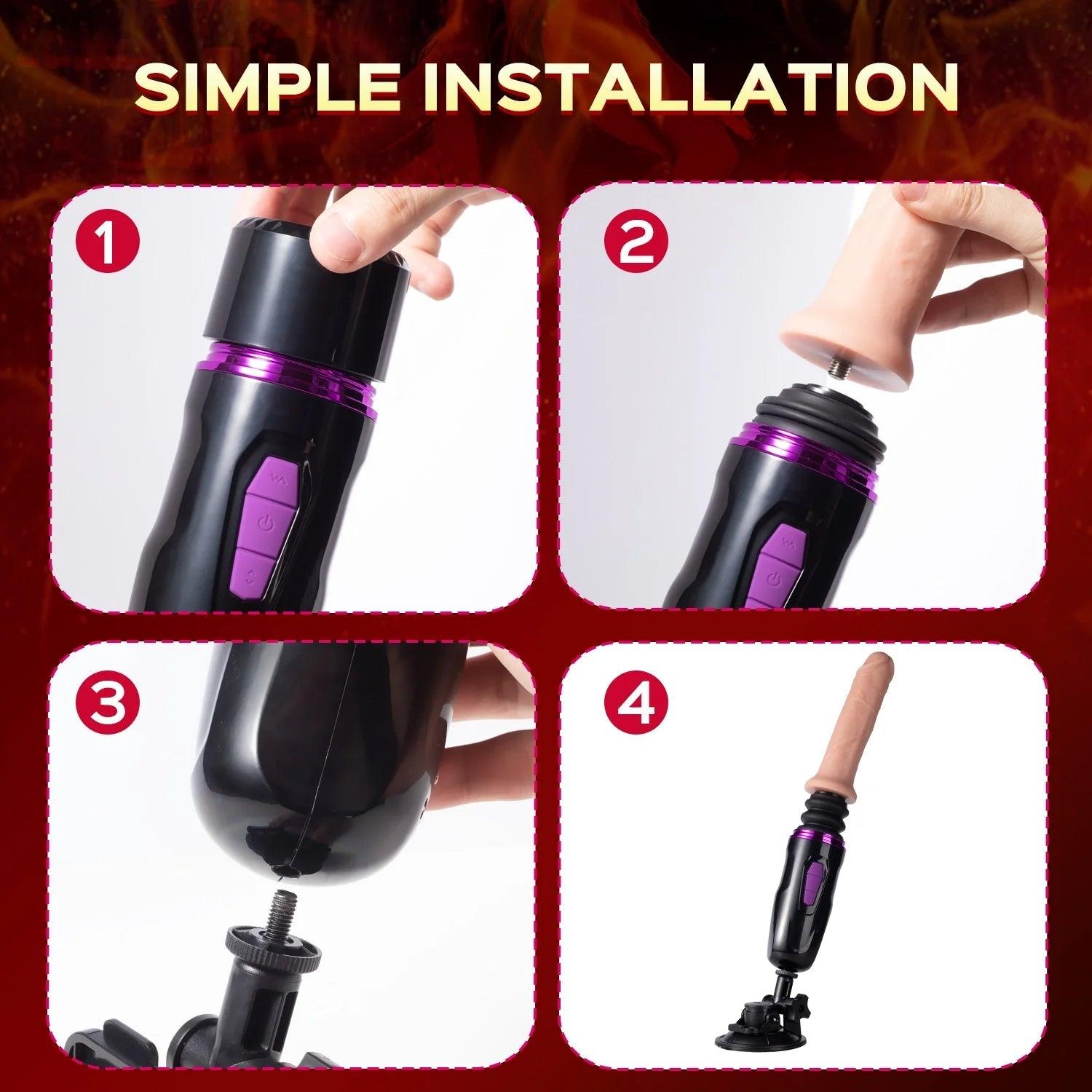 Thrusting Dildo Machine with Realistic Texture - Ultimate Pleasure for Solo and Partner Play - Sexdoll.Sex