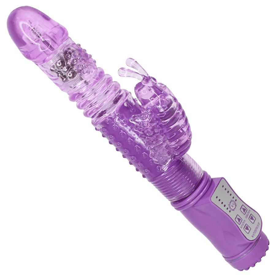 Thrusting Rotating Dual-Action Butterfly Vibrator - Sexdoll.Sex